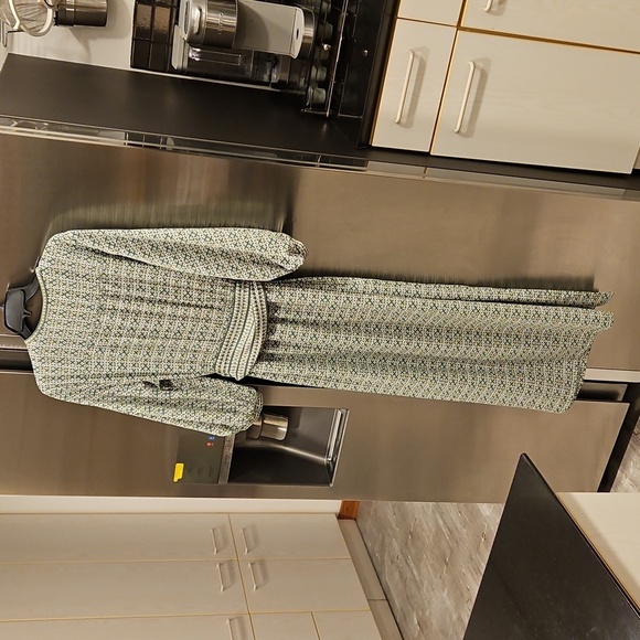 💕MAX STUDIO💕 Medallion Print Maxi Dress ~ Green/Cream Lettuce Codes Large NWT - Picture 7 of 12